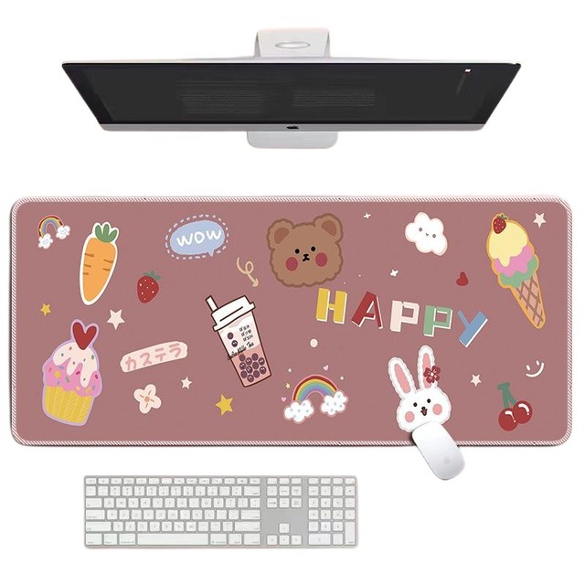 70*30cm Kawaii Animals Gaming Mouse Pad Large XL Cute Desk Mat Long Extended Pads Big Mousepad for Home Office Decor Accessories