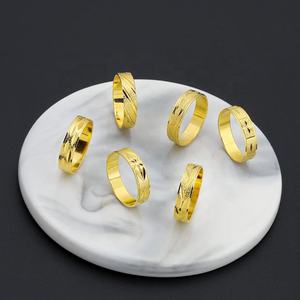 JXX Venta al por Mayor de Anillos de Latón con Baño de Oro de 24k, Diseño Simple, Joyería para Mujer, Anillos Indios al por Mayor, Anillo de Clase para Mujer - Product Image 1