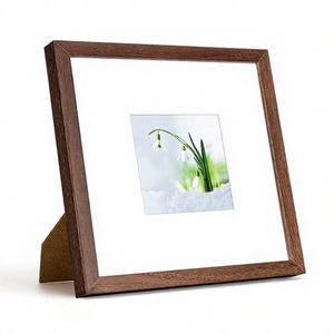 Cadre photo double face en bois de noyer et acrylique, cadre photo de table, décoration pour la maison et le bureau - Product Image 1