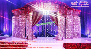 Mandap Chuppah en métal de haute qualité pour les mariages Excellente structure de décorations de mariage - Product Image 4