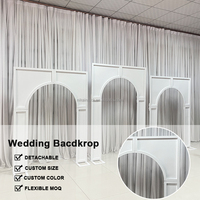 Ensemble d'arche de fond de mariage blanc NIKA décoration de scène de mariage support de fond de scène détachable en métal