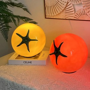 Lámpara de mesa con forma de tomate, luz nocturna para decoración del hogar, luz ambiental para dormitorio y mesita de noche, regalo, adornos, cristal - Product Image 2
