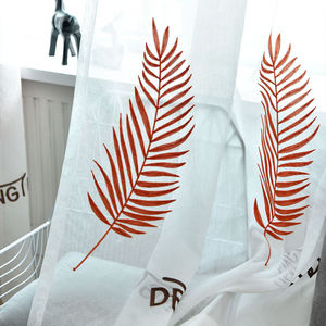 Rideaux occultants en lin <span class=keywords><strong>gris</strong></span> Voile <span class=keywords><strong>double</strong></span> 2 couches pour chambre à coucher salon rideaux à oeillets brodés avec ruban à volants - Product Image 6