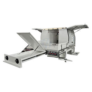 Bandeja y toldo Ute de aluminio de doble cabina adicional individual con guardabarros y caja de herramientas para camioneta - Product Image 4