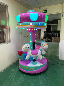 Équipement <span class=keywords><strong>de</strong></span> randonnée <span class=keywords><strong>de</strong></span> parc d'attractions tournesol attrayant Merry Go Round 3 <span class=keywords><strong>jeux</strong></span> <span class=keywords><strong>de</strong></span> pièces <span class=keywords><strong>de</strong></span> monnaie pour enfants carrousel <span class=keywords><strong>cheval</strong></span> - Product Image 2