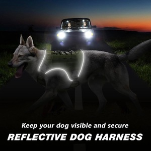 Harnais anti-traction professionnel robuste pour <span class=keywords><strong>chien</strong></span> avec <span class=keywords><strong>laisse</strong></span> pour chiens de service de taille moyenne à grande - Product Image 6
