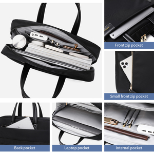 Sac à ordinateur portable décontracté en nylon SHOULDCAT pour Huawei MateBook/Dell/Apple 15 et 14 pouces, fermeture éclair étanche - Product Image 3