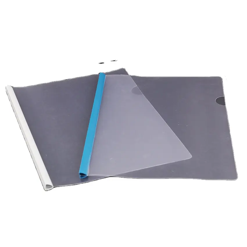 1 adet basit düz renk plastik şeffaf A4 belge klasörü iş depolama dosya klasörü kağıtları kırtasiye için