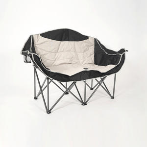 <b>Portable</b> Double Seater Folding <b>Chair</b> Outdoor Camping Garden Party Metal <b>Chair</b> With 600D Oxford Cloth Armrests - Product Image 3