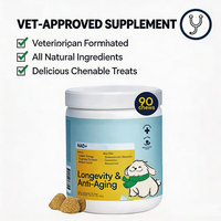 Friandises personnalisées pour la longévité des chiens - Complément anti-âge pour la santé des animaux de compagnie avec NMN et resvératrol, supplément vitaminique pour chats OEM