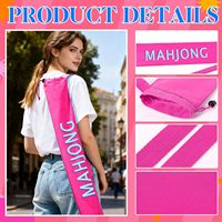 Sac de voyage et de rangement haut de gamme pour ensemble de Mahjong grande capacité, portable, bandoulière, nouveau modèle à motifs lettres