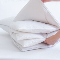 Oreillers de lit hypoallergéniques réglables en hauteur DIY Oreiller à 5 couches avec 3 inserts de plumes individuels Alterative