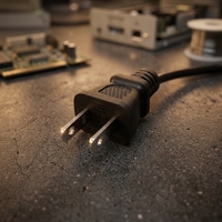 Cable de Alimentación IEC C13 de 2 Pines Estándar Japonés, JIS C 8303 con Certificación PSE, H05VV-F, Cable de Repuesto para Monitor de Computadora y TV, Blanco y Negro