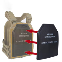 Plaques de protection tactiques 3A III&IV en céramique PE à face de contact + plaques en acier pour gilet lesté, conformes aux normes de sécurité pour la chasse en extérieur