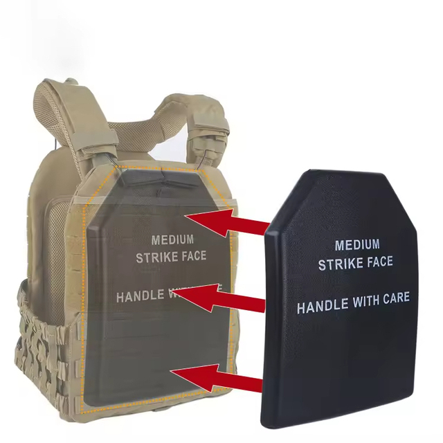 Tactical Armor Plates 3A III&IV Ceramic PE Strike Face + Steel Plates for Weighted Vest Safety Standard for Outdoor Hunting