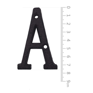 Lettre <span class=keywords><strong>de</strong></span> <span class=keywords><strong>maison</strong></span> noire B pour <span class=keywords><strong>adresse</strong></span> à domicile, numéro <span class=keywords><strong>de</strong></span> boîte aux lettres en métal massif, vis assorties incluses - Product Image 6