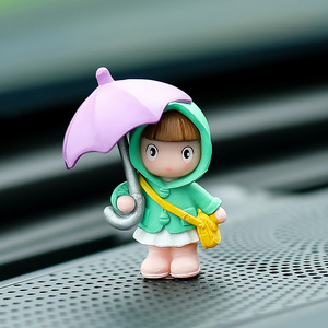Cute Cartoon Girl <b>Car</b> <b>Ornaments</b> Plastic Decorations Set Of Four Random Colors For <b>Car</b> Interior Decoration - Product Image 4