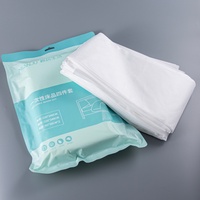 Ensemble de draps jetables 4 pièces pour hôtels et hôtellerie, housse de couette et taies d'oreiller non tissées, logo personnalisé et approvisionnement en gros
