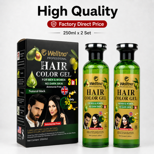 Gel Colorante per Capelli Nero di Alta Qualità, 100% Copertura Capelli Grigi, Inocuo, <span class=keywords><strong>Senza</strong></span> <span class=keywords><strong>Ammoniaca</strong></span>, Lunga Durata, Rapido in 5 Minuti, OEM - Product Image 4