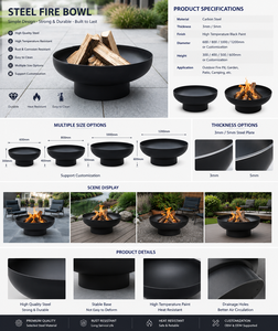 Ciotola da Giardino in <span class=keywords><strong>Acciaio</strong></span> Corten/<span class=keywords><strong>Acciaio</strong></span> Resistente alle Intemperie - Braciere, Fioriera e Vasca d'Acqua Multiuso per Paesaggistica Esterna - Product Image 3