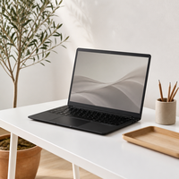 Nouvel ordinateur portable mini de 14 pouces personnalisé par la marque, AMD Ryzen 5 5500U, 16 Go de RAM, 512 Go de SSD, Windows 11 Business Notebook