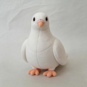 Peluche colombe blanche personnalisée, colombe réaliste en peluche, pigeon blanc en peluche, jouet en peluche colombe, colombe blanche en peluche douce - Product Image 5