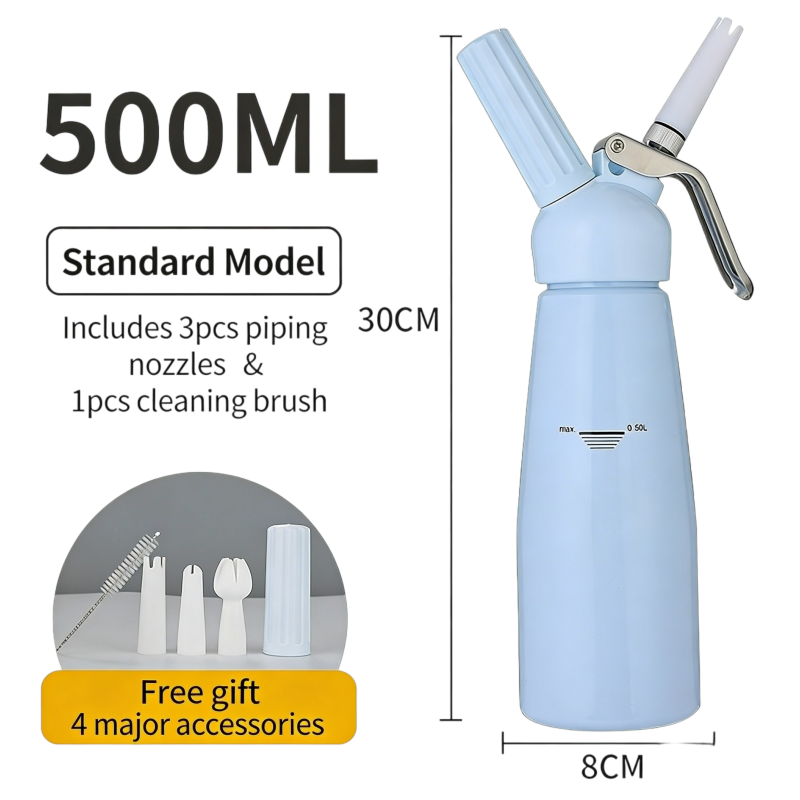 500ml White Whipped Cream Dispenser