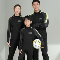 Grosir setelan baju olahraga anak Pria setelan olahraga tim sepak bola poliester musim dingin baju olahraga Gym baju olahraga sublimasi baju olahraga sepak bola