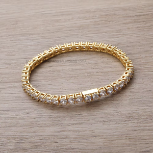 Spring Buckle <b>Copper</b> <b>Copper</b> Micro-inlaid Zircon Single-row <b>Bracelet</b> Hip-hop <b>Bracelet</b> Tanjing Fashion Lijing Necklace - Product Image 5