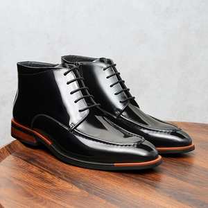 Botas de Cuero Casuales de Negocios para Hombre de Alta Calidad, con Punta Amarilla, para Caminar y Trabajar al Aire Libre - Product Image 3