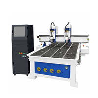 Máquina Router CNC de Doble Cabezal para Madera Jinan Mosencnc 1325, Mesa de Vacío, Servomotor, Husillo de 4.5Kw con Refrigeración por Agua, 25 Rieles Guía HIWIN