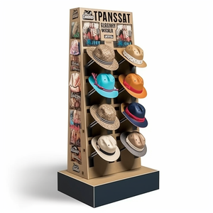 Tùy Chỉnh Các Tông Mũ Bóng Chày Sàn Pop Hiển Thị Đứng Các Tông Hat Hiển Thị Giá Đơn Vị Các Tông T-Shirt Quần Áo Hiển Thị - Product Image 2