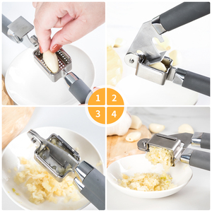 Juego de prensa de ajos profesional de acero inoxidable, fácil de usar, con mangos antideslizantes, utensilio de cocina - Product Image 2