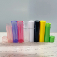 Tubes en plastique vides pour baume à lèvres 5g, ronds, blancs et roses, contenants pour baume à lèvres et rouge à lèvres, avec plateaux de remplissage