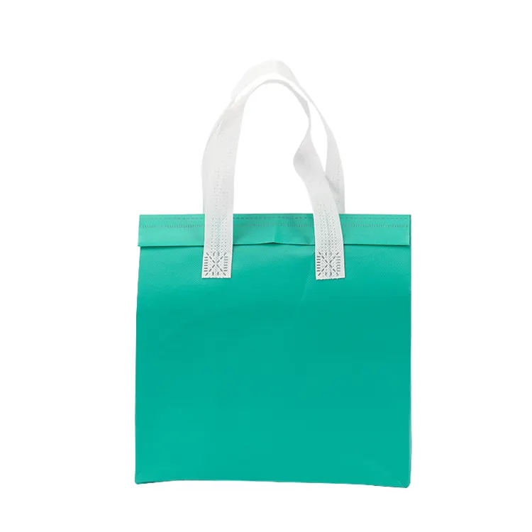 Customized Logo Non-woven takeaway lunch bag folding thermal insulation bag Ice pack Thermal insulation cooler bags