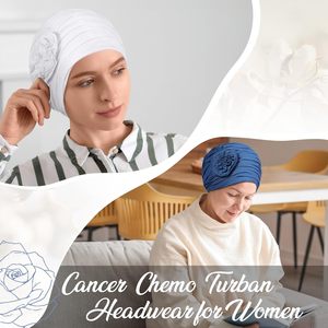 Lot de 4 bonnets chimio rayés pour femmes, turbans doux, foulards anti-<span class=keywords><strong>cancer</strong></span>, bonnets élastiques, bandeaux pour <span class=keywords><strong>cheveux</strong></span>, toutes saisons - Product Image 6