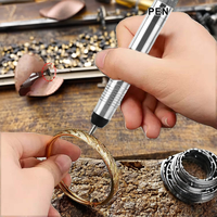 Stylo pneumatique de gravure sur métal pour bijoux et travaux d'aiguille – Design givré pour surfaces or, argent, cuivre