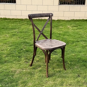 <span class=keywords><strong>Chaise</strong></span> de loisirs durable et résistante aux intempéries, démontable, <span class=keywords><strong>en</strong></span> résine, avec dossier croisé et finition imitation bois - Product Image 4