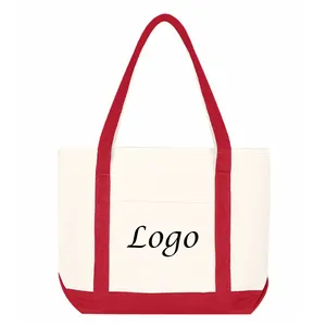 Wholesale Tote Bags for Women Canvas Shopping Beach Travel Bags With Custom Printed Logo Eco Friendly Plain Tote Bag