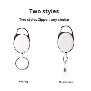 Porte-clés ovale rétractable en alliage de zinc Qiuyu avec un design original, modèle 6750, fabriqué en Chine - Product Image 3