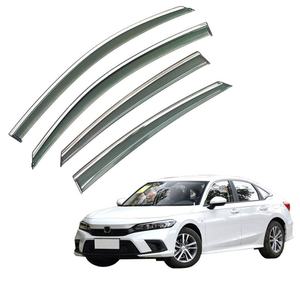 Pare-soleil latéral compatible avec Honda Civic Hatchback 2017-2021, protection contre la pluie, 4 pièces, déflecteurs d'air pour voiture, visières anti-vent pour voiture - Product Image 1