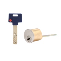 Brass High Security Rim Cylinder with Rod for Hotel, Office, Home, Apartment