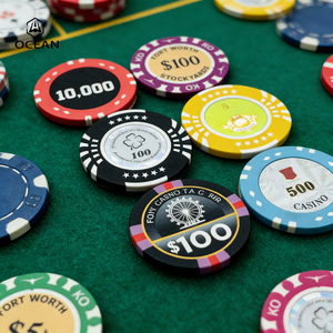 Jetons de <span class=keywords><strong>poker</strong></span> en céramique personnalisables avec logo, 500 pièces, cadeaux d'anniversaire, jetons de <span class=keywords><strong>poker</strong></span> en céramique pour jeux de cartes - Product Image 5