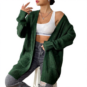 ผู้ผลิต RTS PAK เสื้อคาร์ดิแกนแบบสวมใส่สบายสำหรับผู้หญิง แขนยาว สีพื้น ผ้าถักนุ่ม แบบเปิดด้านหน้า สำหรับฤดูใบไม้ร่วง - Product Image 4