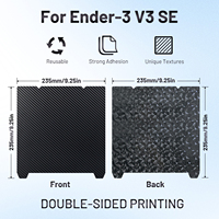 Plat Cetak PEI Dua Sisi 235*235mm untuk Creality K1 K1C Ender 3 V3 SE KE S1, Ender 5 S1 dengan Alas Baja Magnetik Pegas yang Ditingkatkan