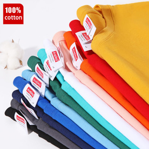 T-<span class=keywords><strong>shirt</strong></span> à col rond en coton lavé 100% avec logo sérigraphié personnalisé à haute élasticité, t-<span class=keywords><strong>shirt</strong></span> uni décontracté pour homme, t-shirts pour homme - Product Image 1
