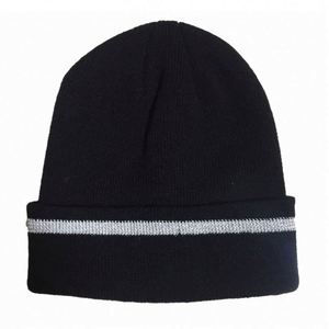 Gorro de Punto con Franja Reflectante, Gorro Deportivo Cálido para Invierno con Logotipo Bordado - Product Image 2