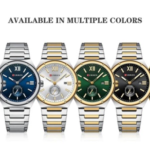 Montre à quartz pour homme CURREN 8471 moderne avec cadran secondes et date-jour, bracelet en acier inoxydable, montres-bracelets minimalistes - Product Image 6