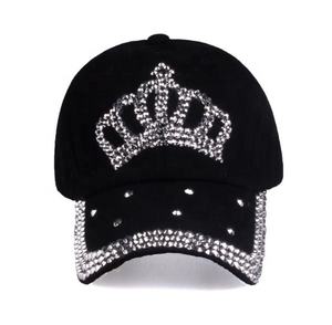 कस्टम डेनिम कपास बेसबॉल टोपी के साथ स्टड क्रिस्टल गैंडे स्टडेड फैशन कैप - Product Image 3