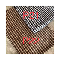 200gsm épais tissé polyester coton CVC brossé fil teint tissu carreaux plaid flanelle tissu pour veste